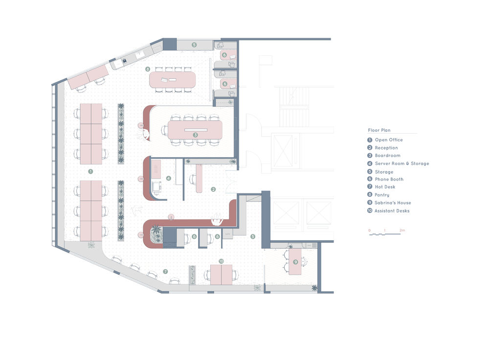 香港 Charterhouse Asia 办公室设计 | 红丝带元素营造活力校园氛围