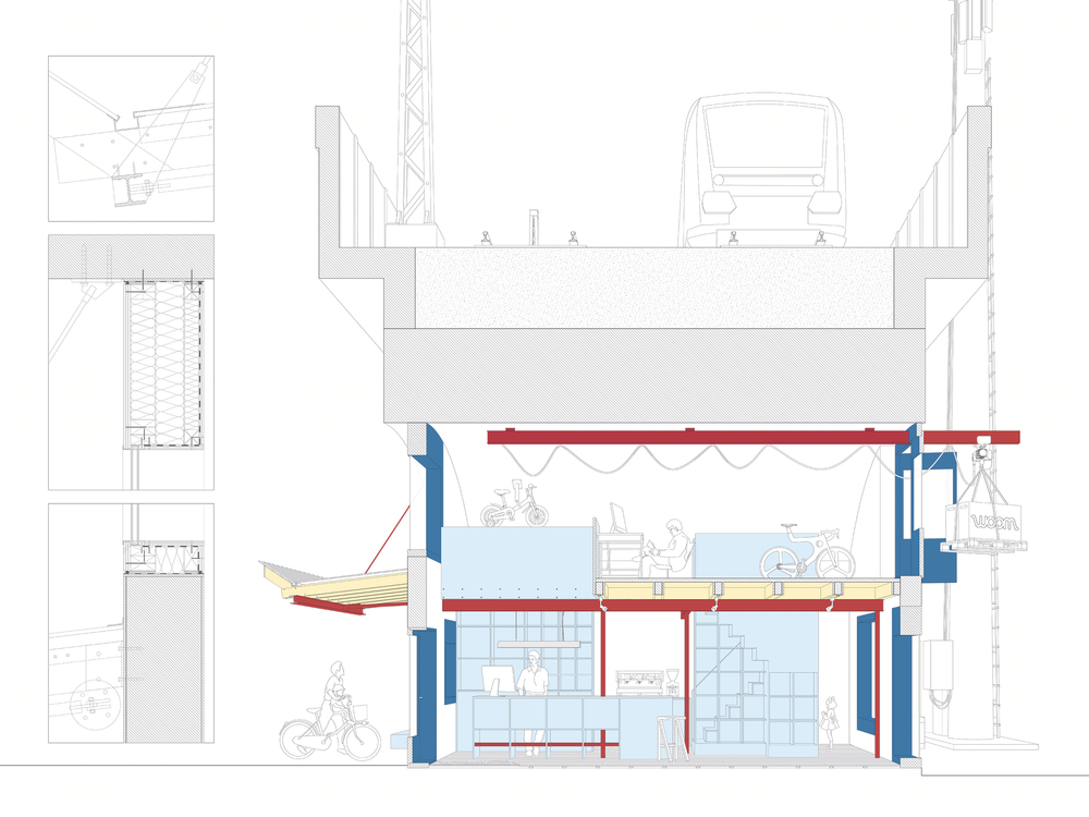 Bogen 131 自行车店 | 铁路高架桥下的创新设计