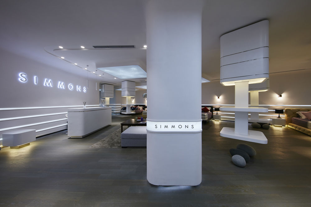 Simmons 亚洲商店 - 简约而永恒的睡眠体验空间