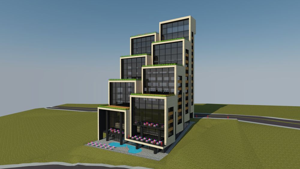 依山而建的多功能住宅楼