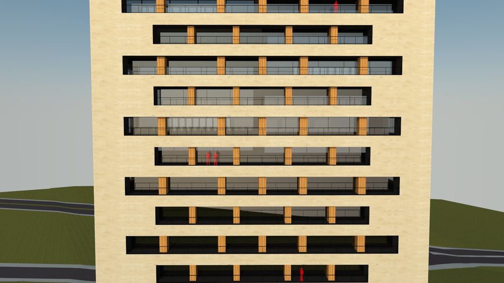 依山而建的多功能住宅楼