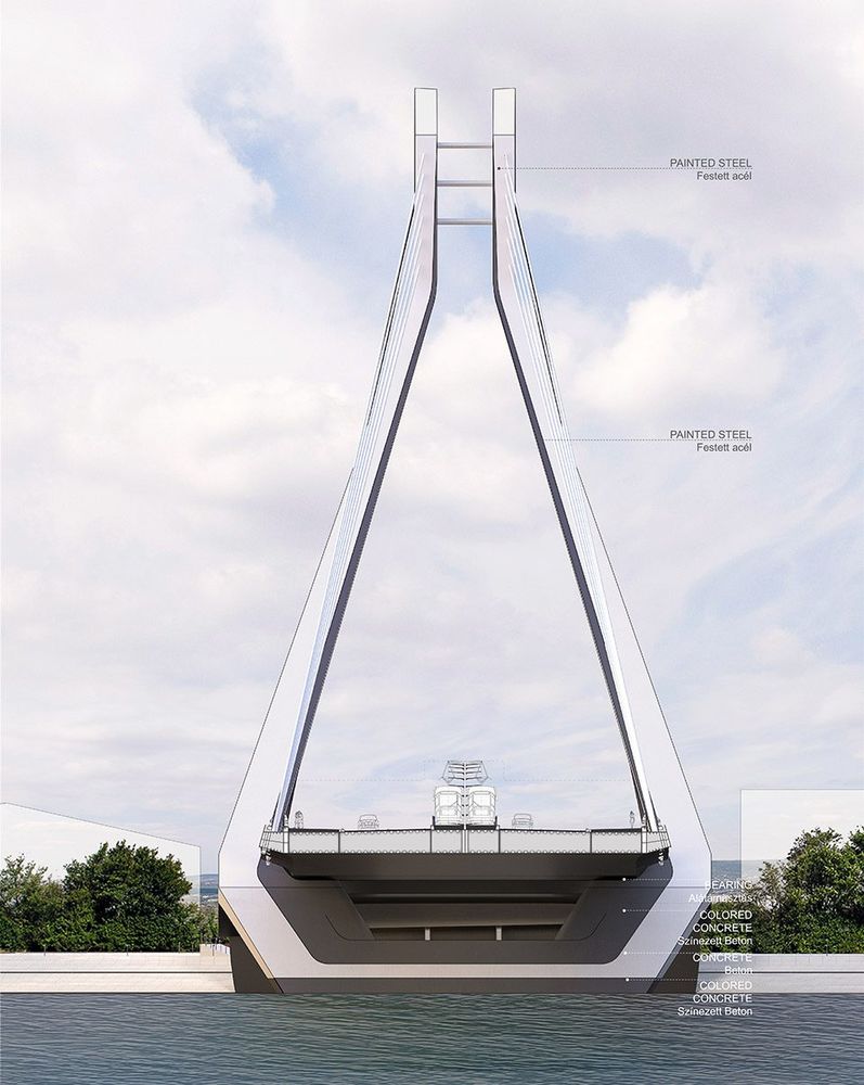 布达佩斯新地标——UNStudio 斜拉桥设计