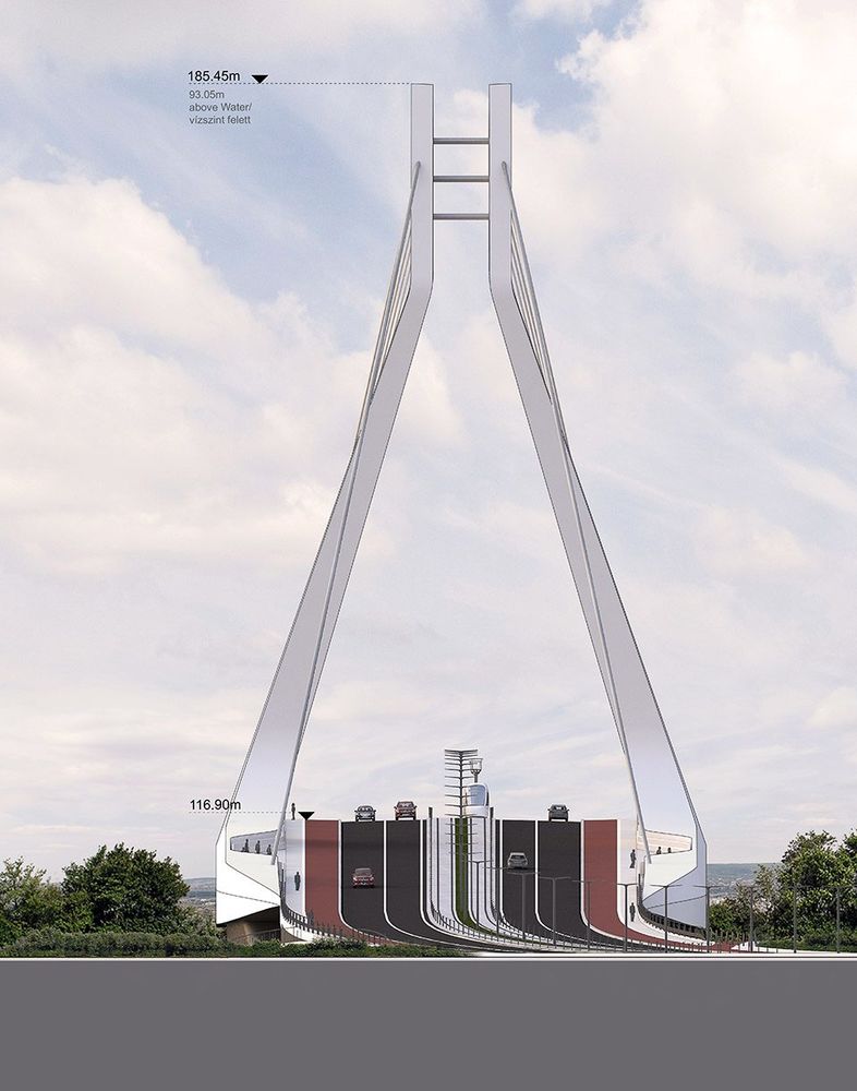 布达佩斯新地标——UNStudio 斜拉桥设计
