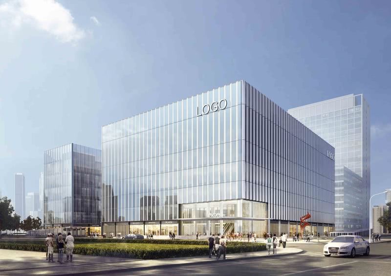 旧改购物中心，下沉广场连通双栋建筑