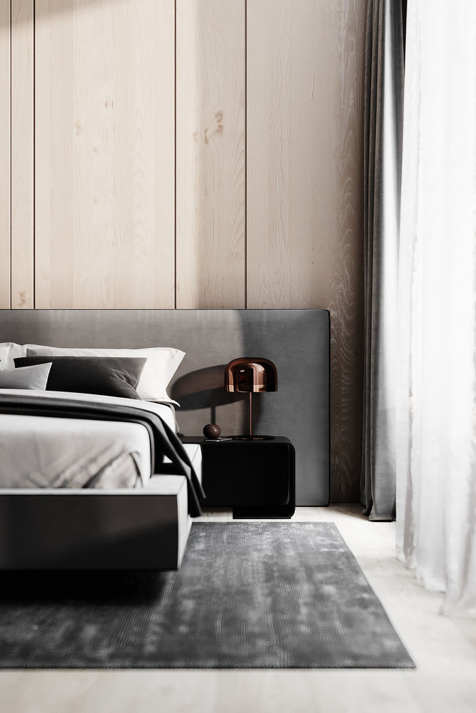 minimalist bedroom Vladyslava Torhonska