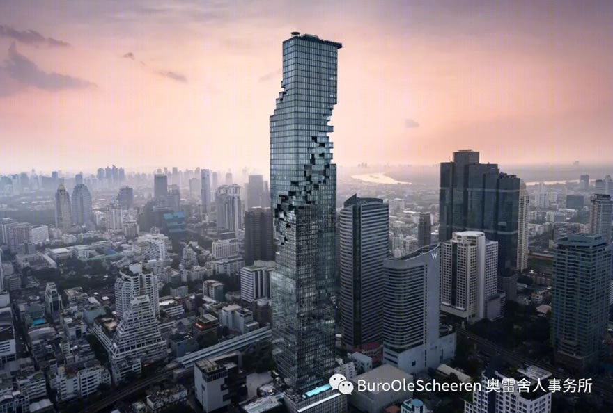 泰国曼谷 MahaNakhon 大厦 | 立体城市生活的雕塑建筑