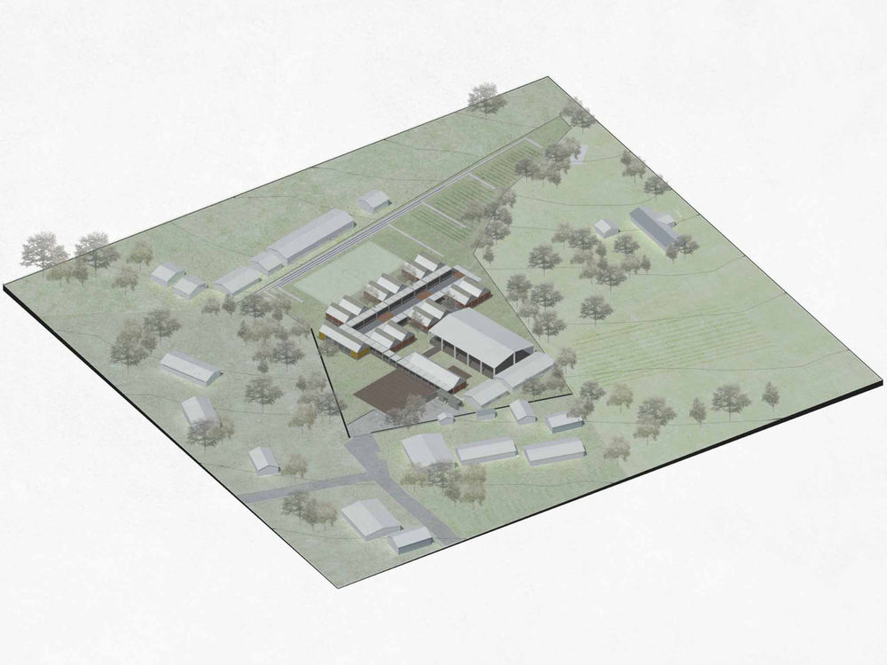 灾后重建的农村小学，模块化设计与自然共生