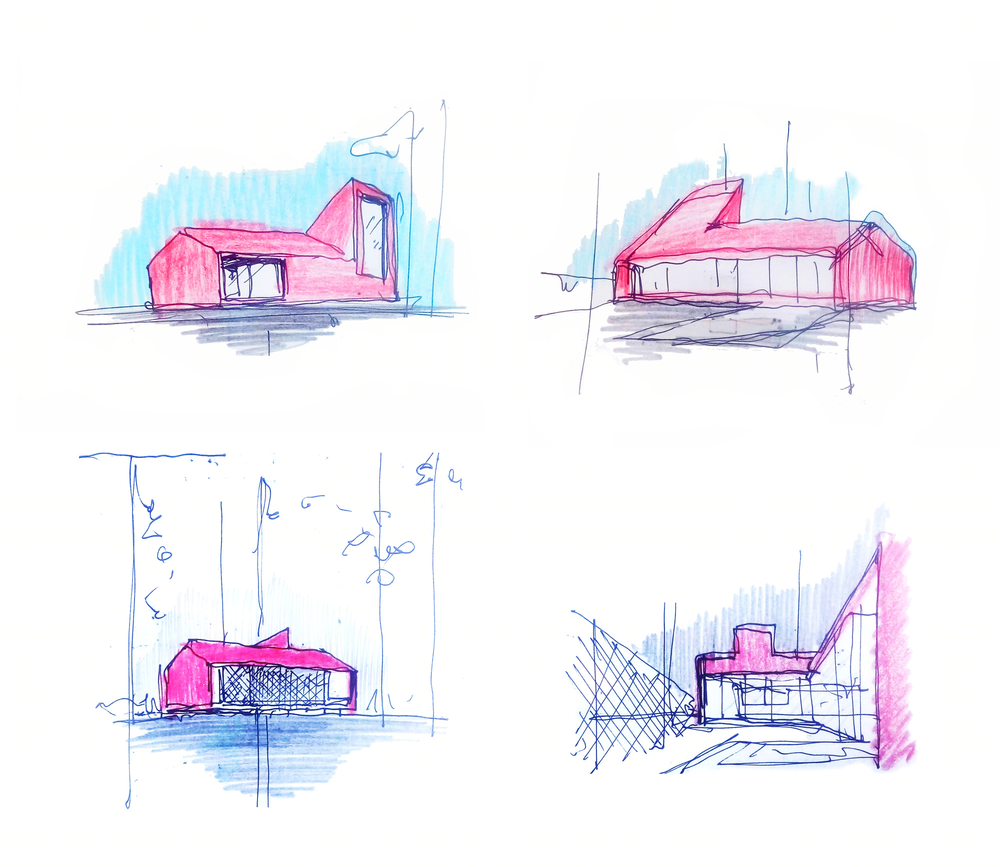 Estudio Arzubialde 的 Saco Rojo 工作室 | 灵活空间与红标设计的完美融合