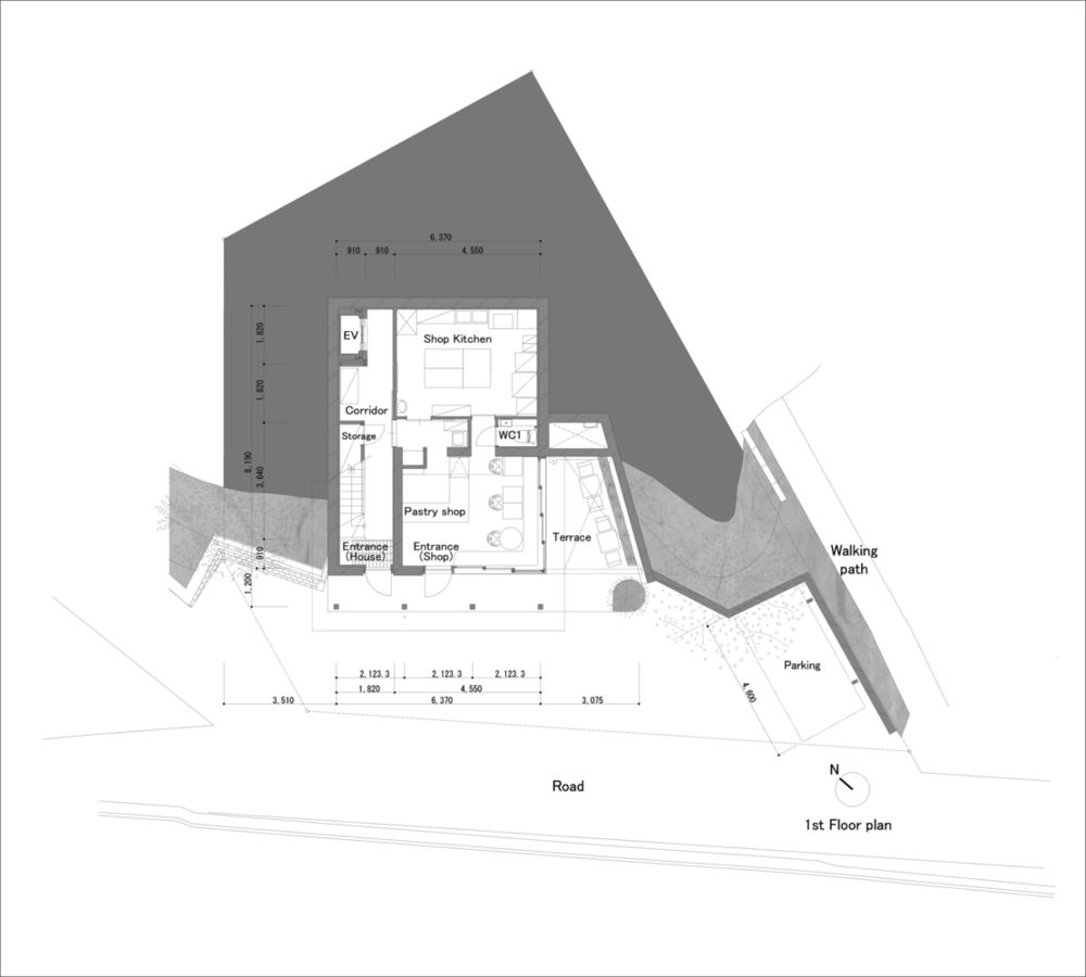 东京山景悬崖住宅与甜品店