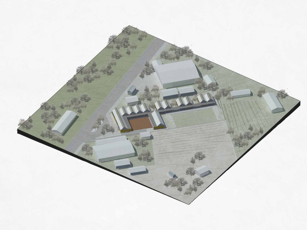 灾后重建的农村小学，模块化设计与自然共生