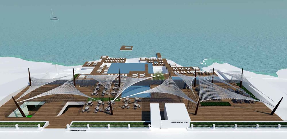 2015 年完成的 OSIRIS 海滩设施餐厅设计