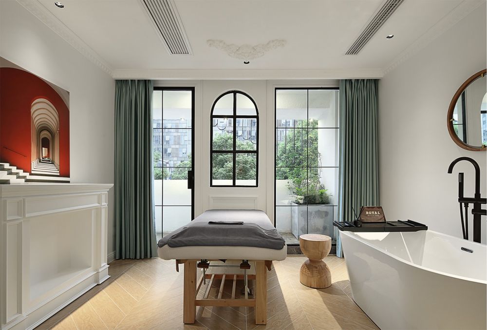 悦半里生活美学 Spa，极致简约空间设计