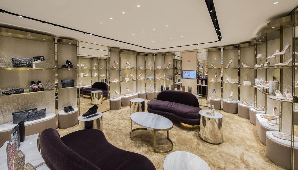 香港海港城 Jimmy Choo 旗舰店——双层双性别现代时尚空间