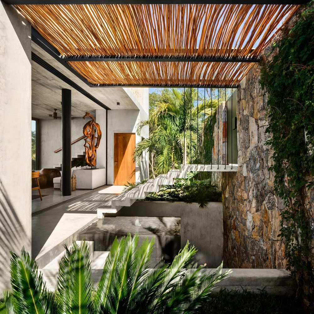 墨西哥风情 minimalist house 融入自然
