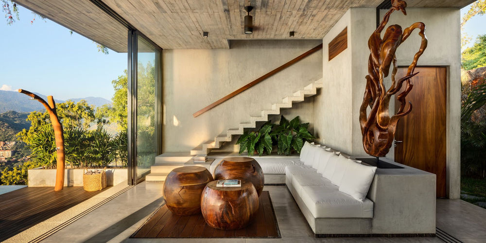 墨西哥风情 minimalist house 融入自然