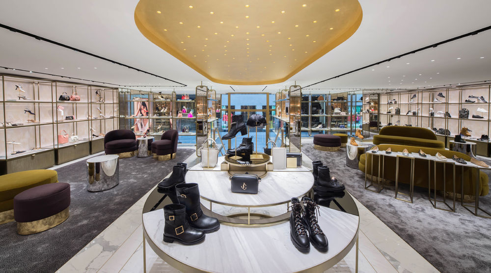 香港海港城 Jimmy Choo 旗舰店——双层双性别现代时尚空间