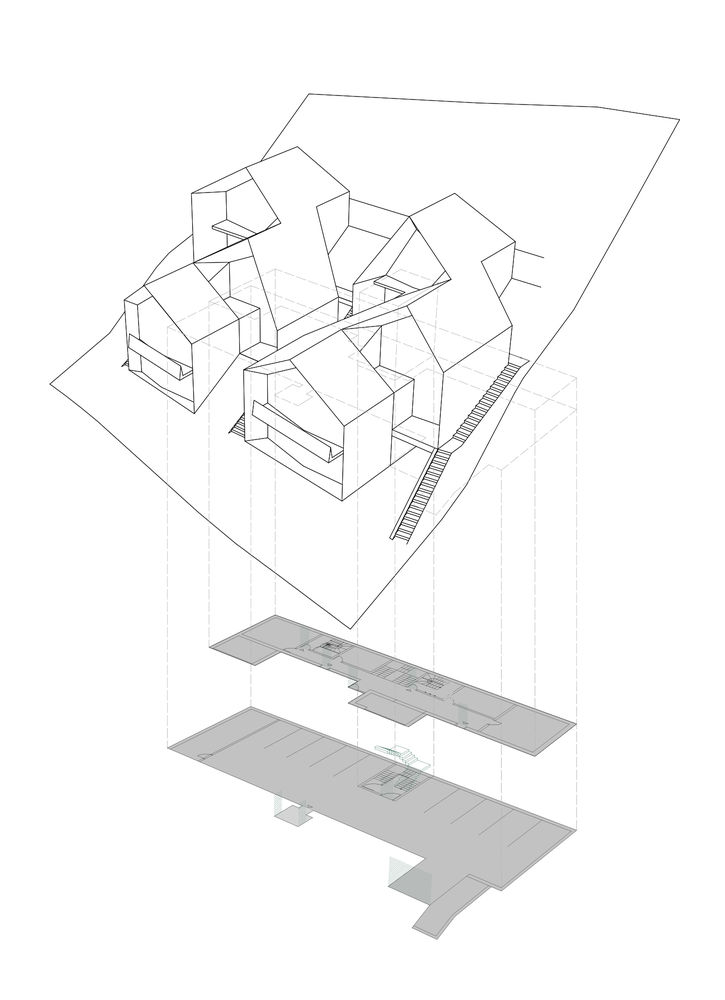 连续屋顶塑造新型度假屋