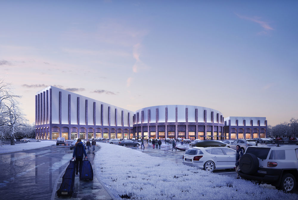 英国 Swindon 室内雪坡休闲中心，打造铁路建筑风格新地标