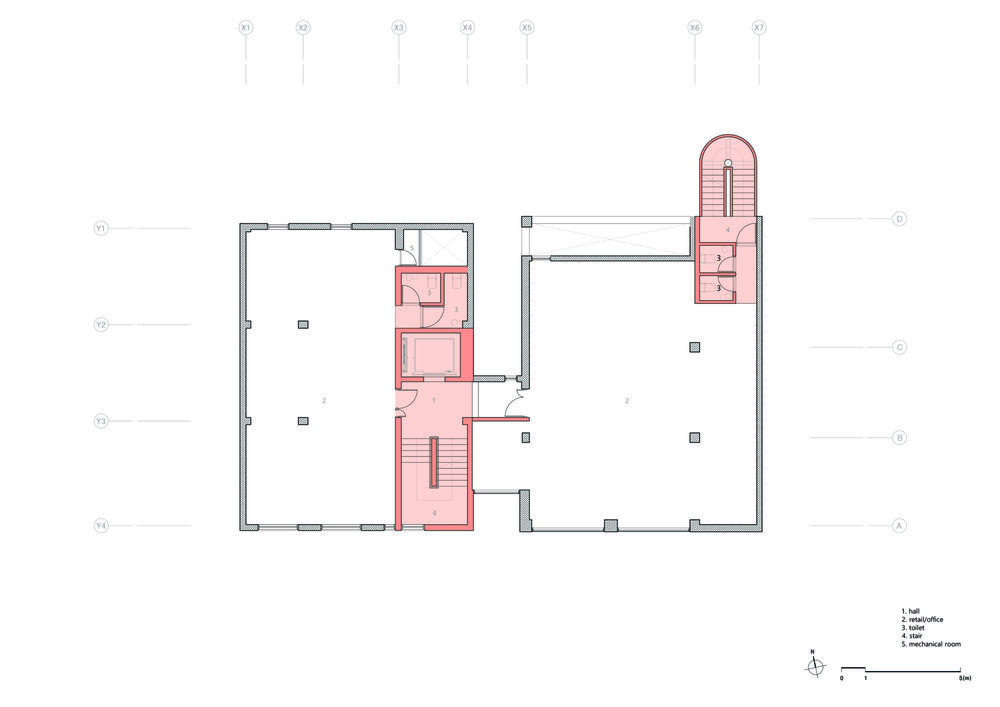 重塑商业街区 | 红色混凝土核心赋予建筑新生命