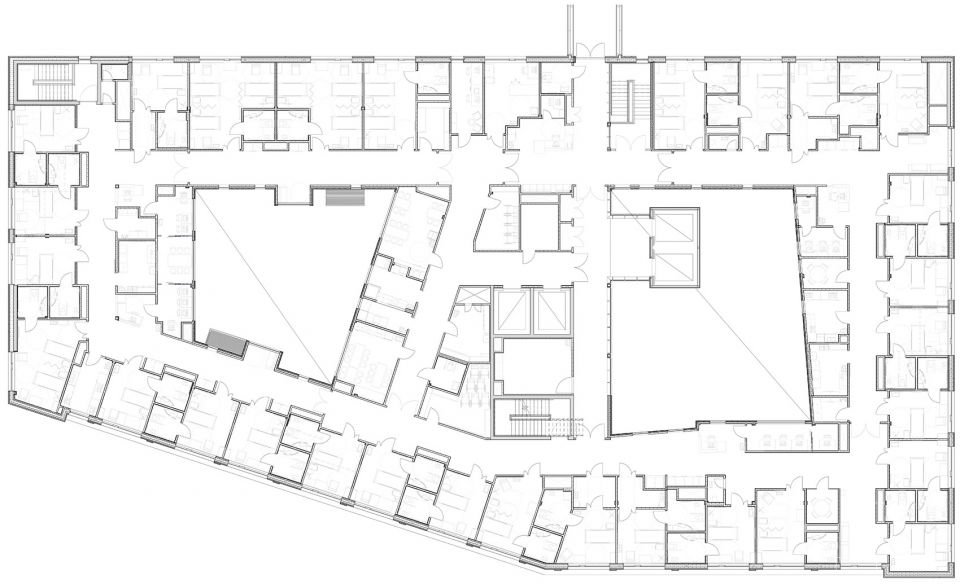 挪威 Haraldplass 医院扩建项目，室内设计打造舒适疗愈空间
