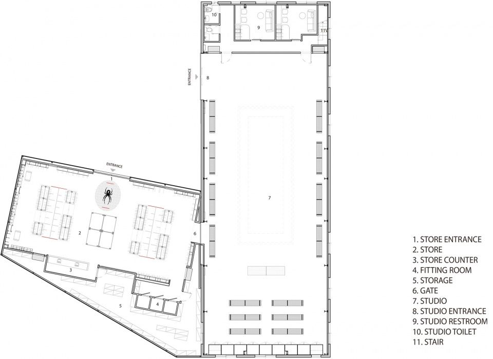 京畿道 Spyder Haven 商店，集成体育文化的特惠店设计