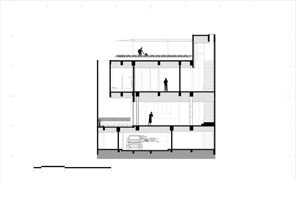 雅加达三层私密住宅，构建室内外一体空间