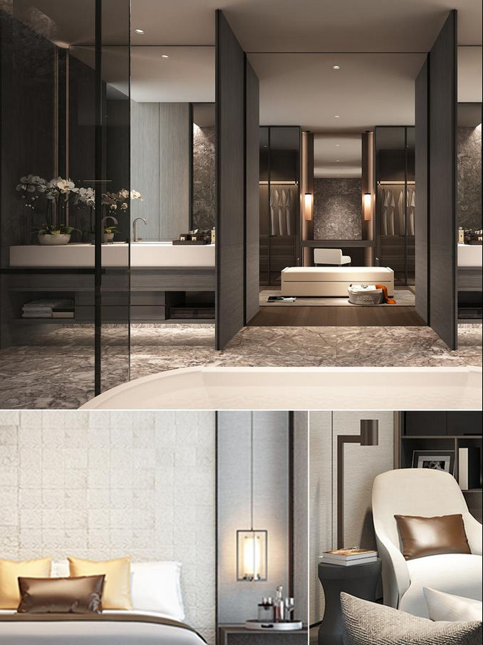 SCDA曾仕乾丨三亚艾迪逊A+B户型私人别墅样板间-SCDA设计丨建筑效果图+效果图+CAD施工图