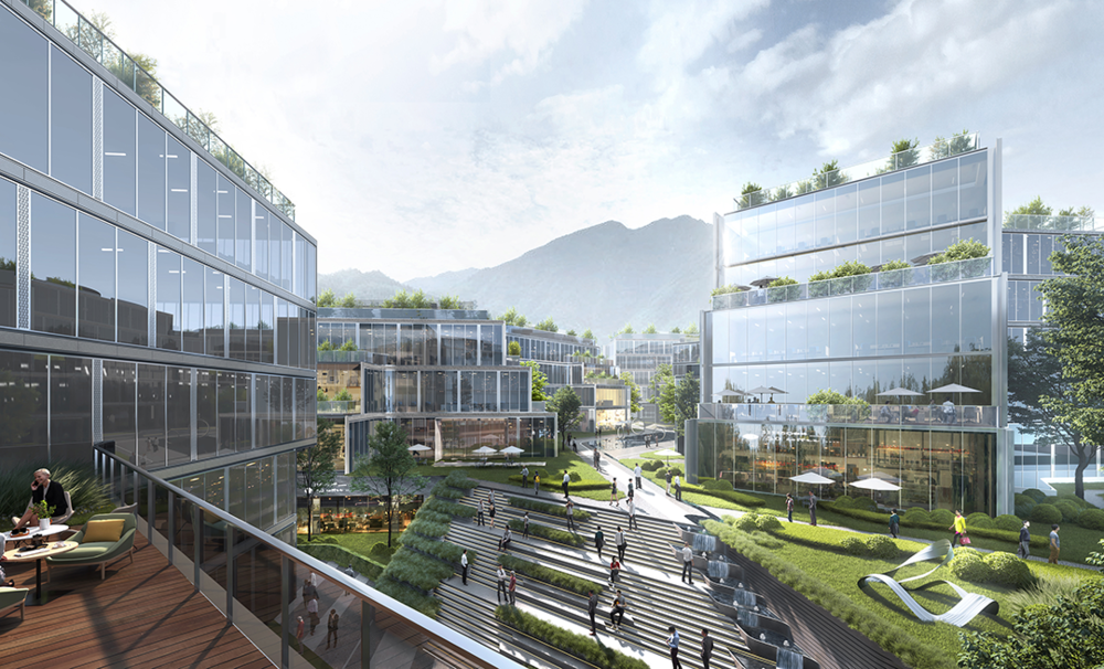 中标在建方案｜Y型山谷聚落｜杭州西投凤凰谷文创总部园区｜孟凡浩-line+建筑事务所