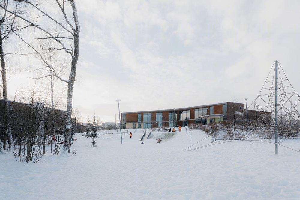 芬兰 Kirkkojärvi 学校 | 融入自然的校园设计
