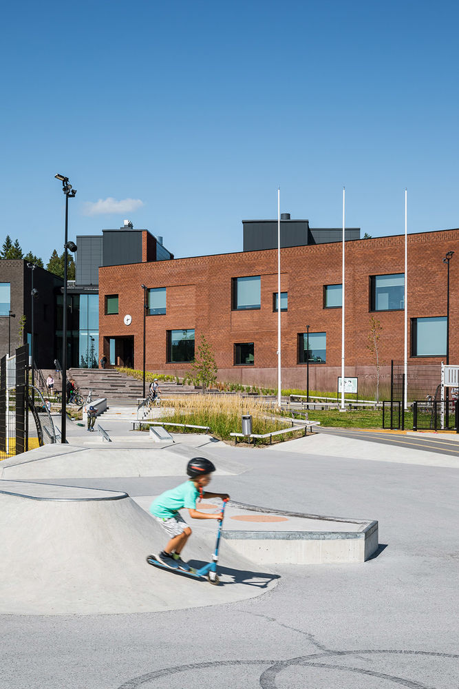 芬兰 Sipoonlahti 学校扩建 | 学习村式的自主学习环境