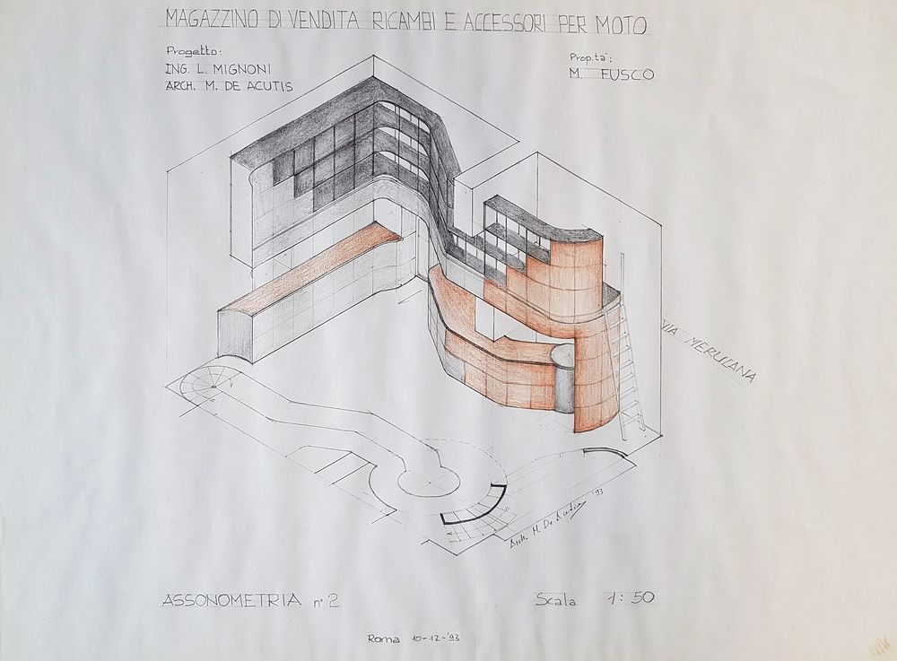 罗马历史中心区的摩托车用品展示店设计