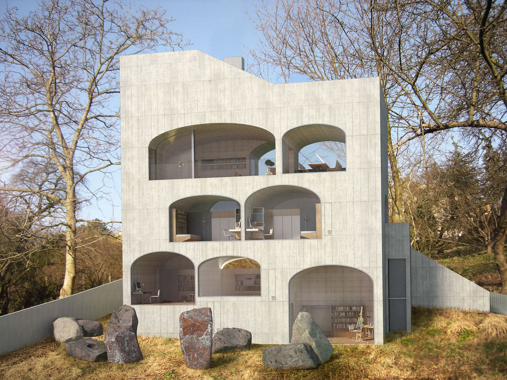 融合历史元素的现代住宅设计——捷克 Prague 的 Vaulting House