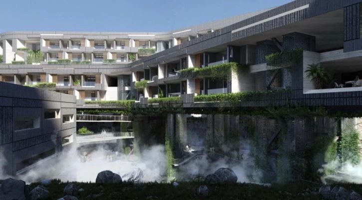 南京园博园悦榕庄 | 矿谷岩壁间打造秘境天堂