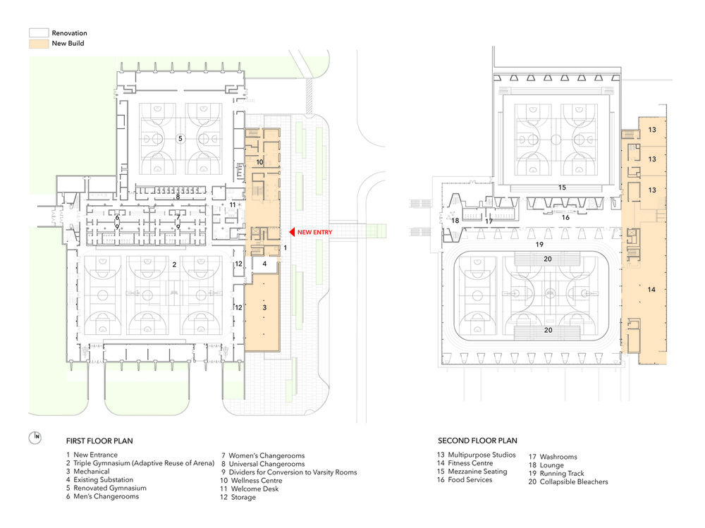翻新校园活力中心，加拿大 Kitchener Conestoga College Student Recreation Centre