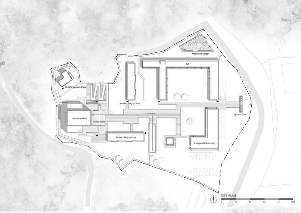 禅意空间 | Jetavana Seon（Zen）Center 的佛教寺庙设计