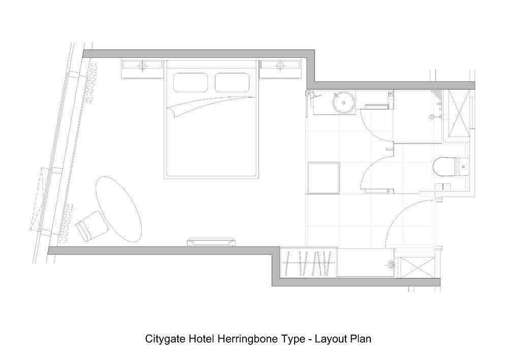 酒店丨Citygate Hotel Herringbone Type 梁志天