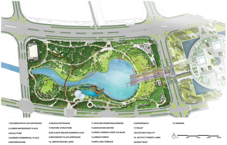 南京河西生态公园 | 水文化复兴的城市滨水空间