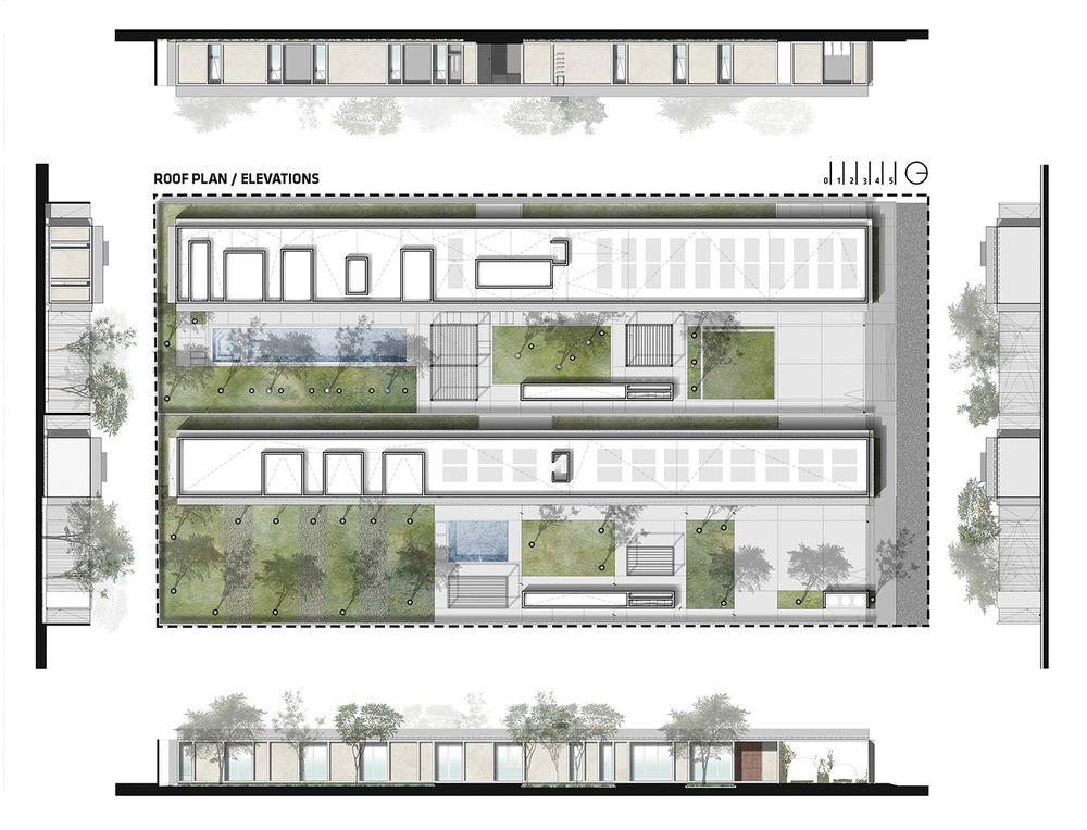 线性住宅的室内外一体化设计