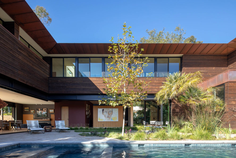加州风情，寓自然于室的 Rustic Canyon Residence