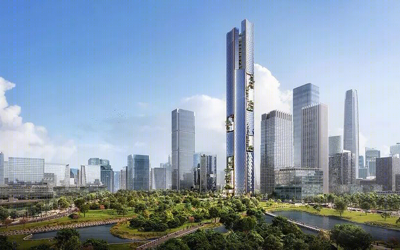 南京新地标 | 350 米高八角形 3D 纹理立面设计方案