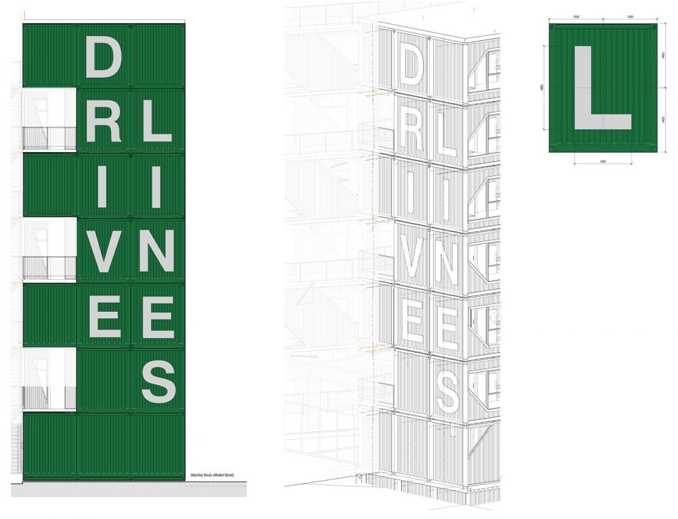 南非约翰内斯堡 Drivelines Studios 住宅楼——集装箱搭建的城市新生活