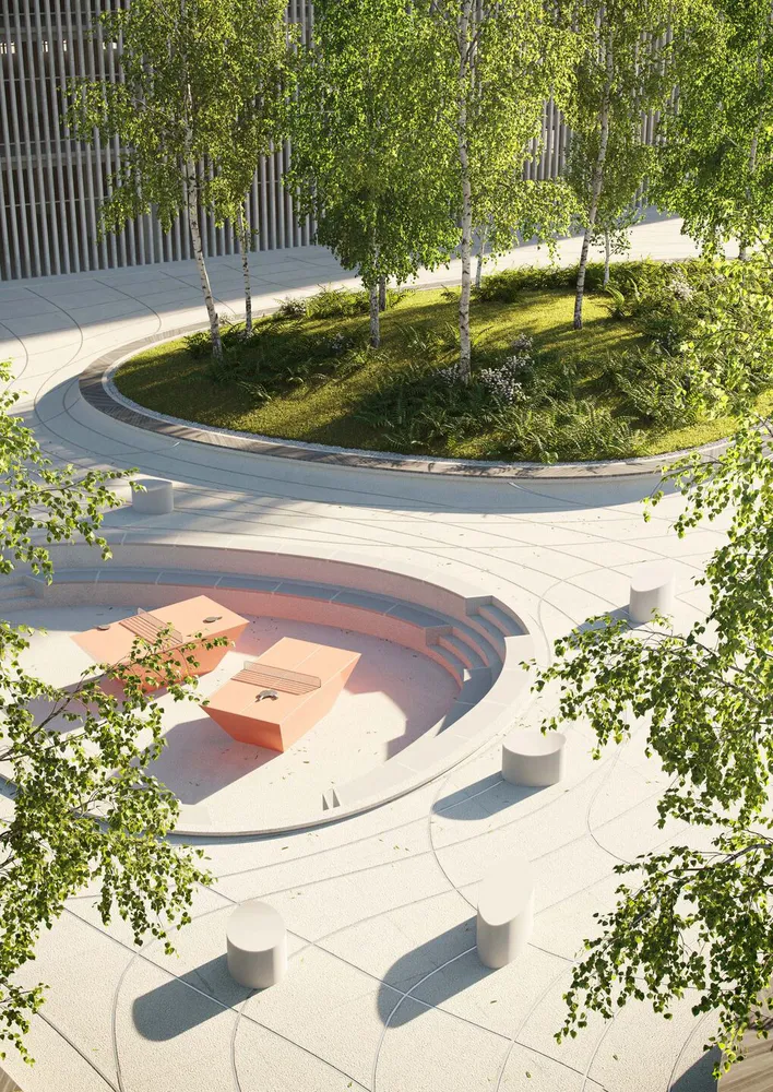 Public spaces for high-end office specialists