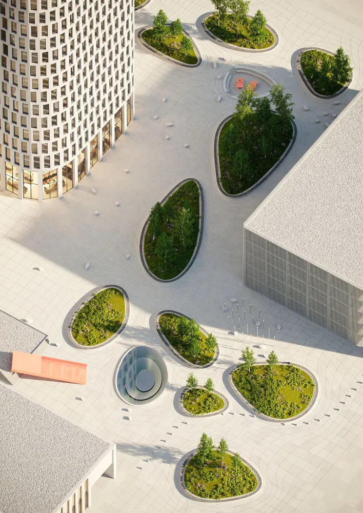 Public spaces for high-end office specialists