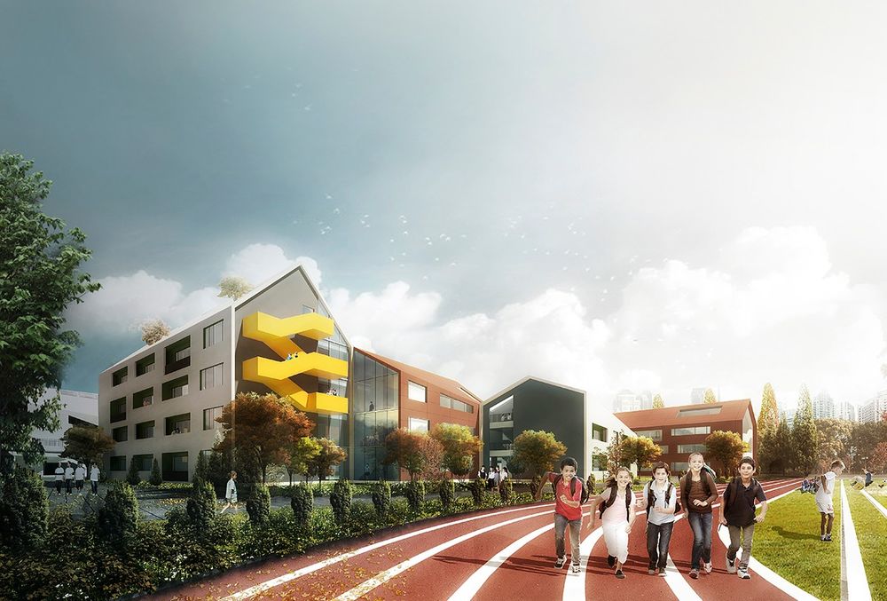 杭州未来科技城第二学校 | 儿童绘画灵感打造舒适校园