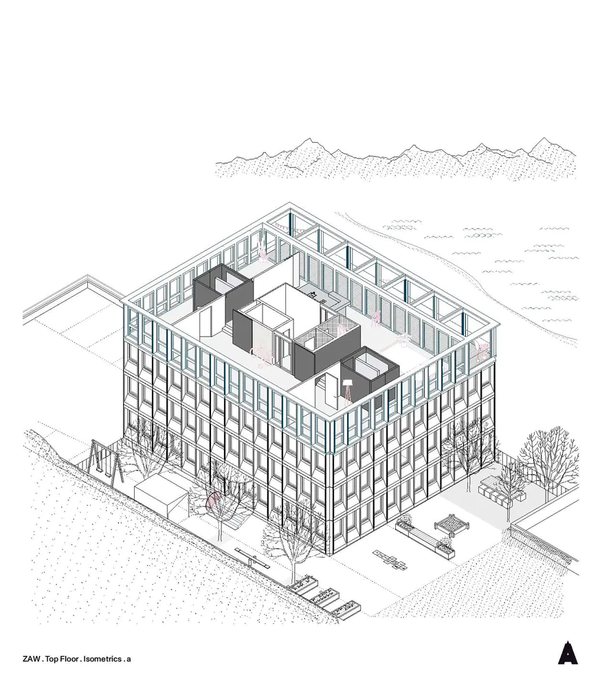ZAW . Conversion extension of commercial building