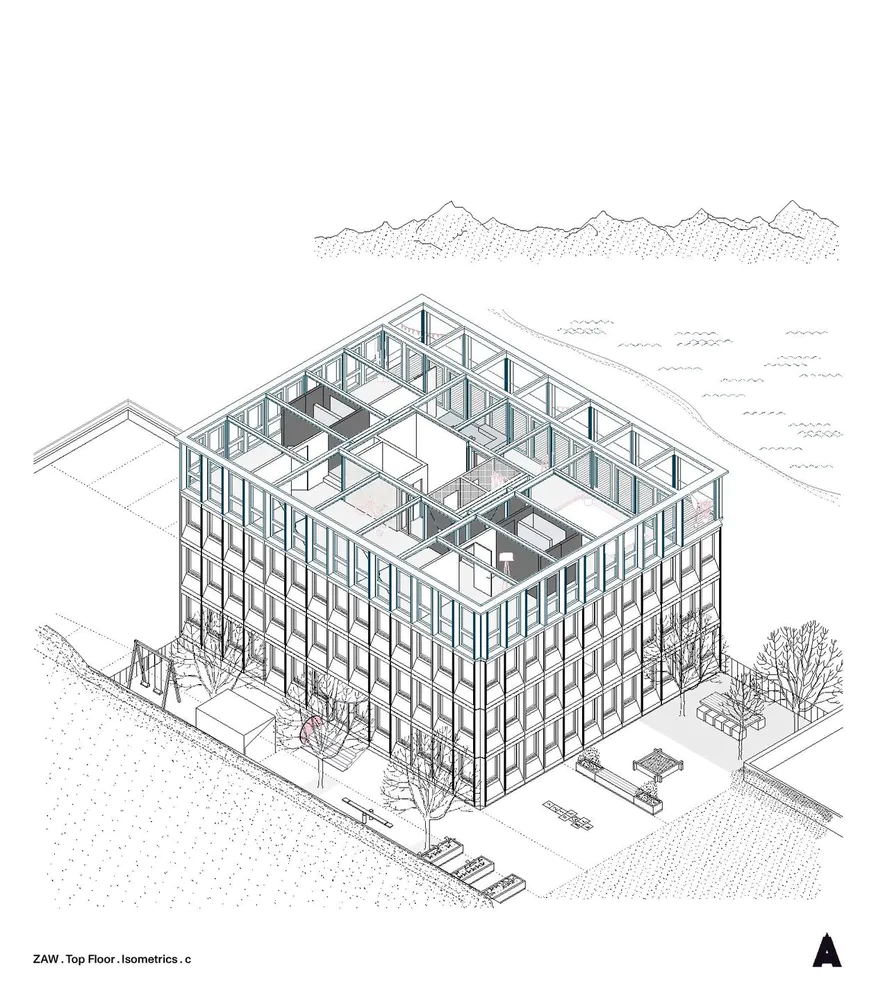 ZAW . Conversion extension of commercial building