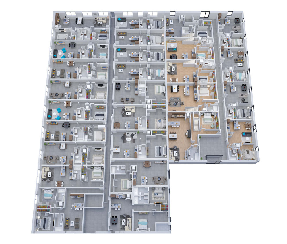 3D Rendering Building Plans | The 2D3D Floor Plan Company