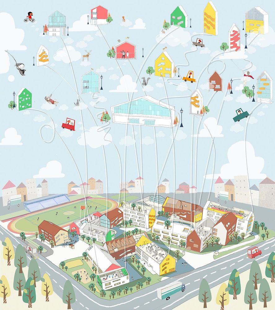 杭州未来科技城第二学校 | 儿童绘画灵感打造舒适校园