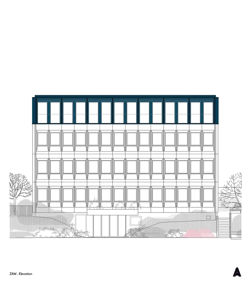 ZAW . Conversion extension of commercial building
