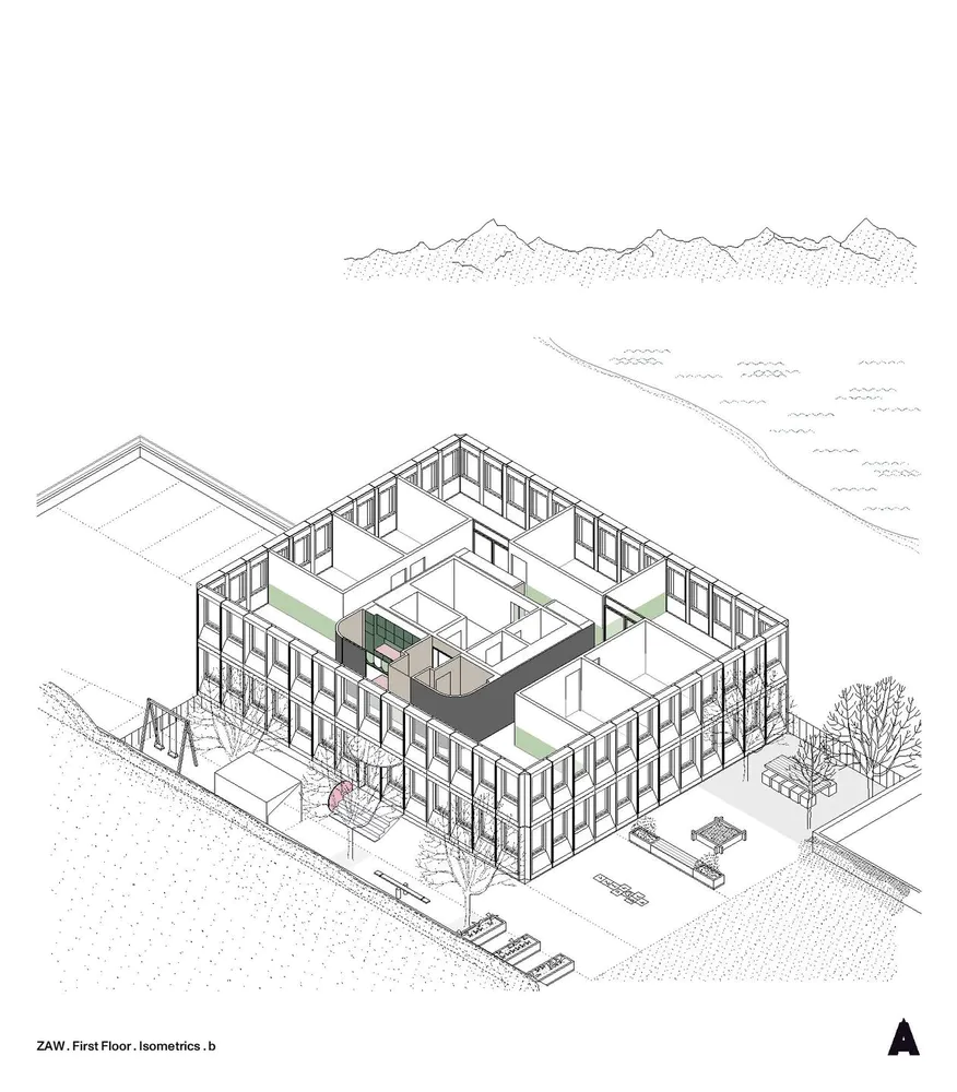 ZAW . Conversion extension of commercial building